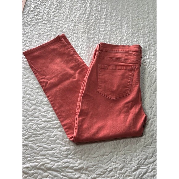 Gloria Vanderbilt Salmon Pink Straight Leg Jeans size 14 short - Picture 5 of 5
